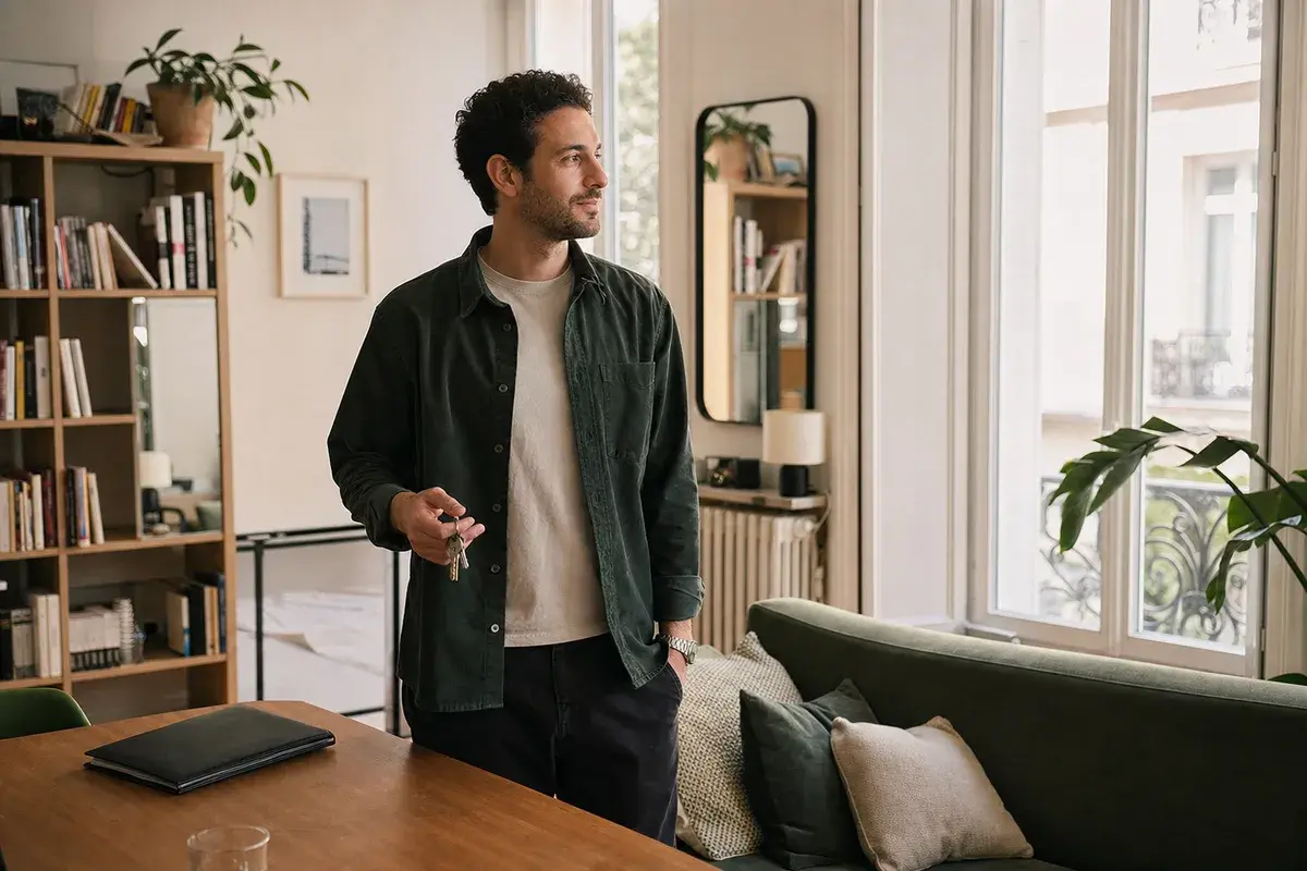 Mehdi dans le logement qu’il occupe depuis plusieurs années